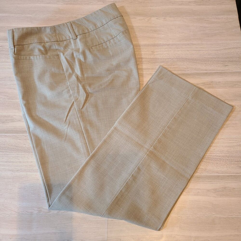 Apt 9 Modern Fit Dress Pants Womens 6P Petite Beige Khaki Stretch Career Slacks
